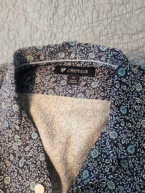 Daniel Cremieux Navy Blue Floral Button-Down Shirt
